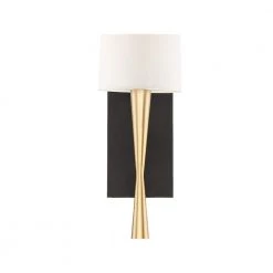 Trenton 1-Light Aged Brass + Black Forged Sconce by Crystorama -Crystorama popular store aged brass black forged crystorama wall sconces tre 221 ag bf 1f 1000