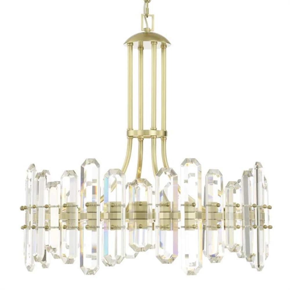 Bolton 8-Light Aged Brass Standard Chandelier by Crystorama 3 Bolton 8-Light Aged Brass Standard Chandelier by Crystorama