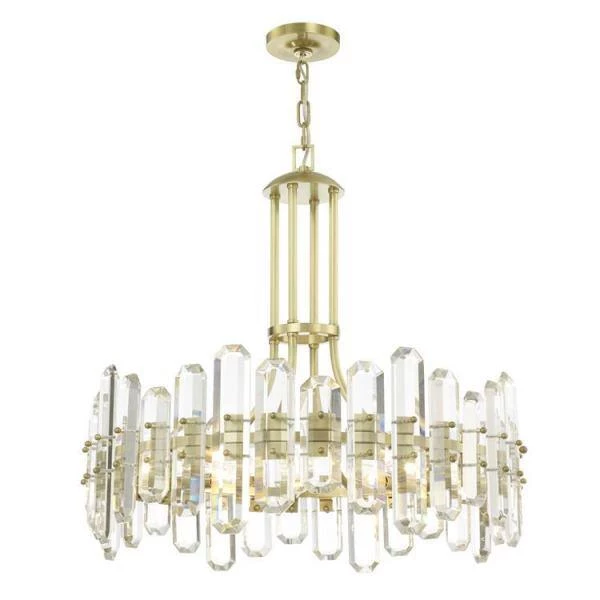 Bolton 8-Light Aged Brass Standard Chandelier by Crystorama 4 Bolton 8-Light Aged Brass Standard Chandelier by Crystorama - Image 2