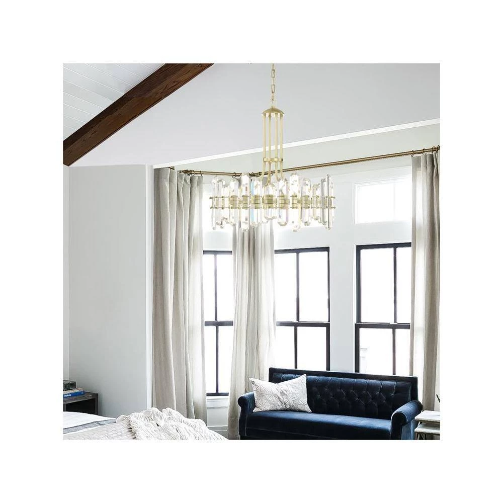 Bolton 8-Light Aged Brass Standard Chandelier by Crystorama 8 Bolton 8-Light Aged Brass Standard Chandelier by Crystorama - Image 6