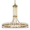 Clover 8-Light Aged Brass Standard Chandelier by Crystorama
