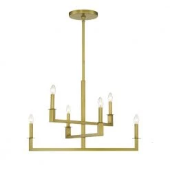 Dante 6-Light Aged Brass Chandelier by Crystorama
