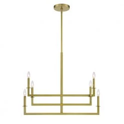 Dante 6-Light Aged Brass Chandelier by Crystorama -Crystorama popular store aged brass crystorama chandeliers dnt 6036 ag 4f 1000