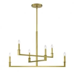 Dante 6-Light Aged Brass Chandelier by Crystorama