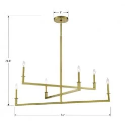 Dante 6-Light Aged Brass Chandelier by Crystorama -Crystorama popular store aged brass crystorama chandeliers dnt 6046 ag 76 1000