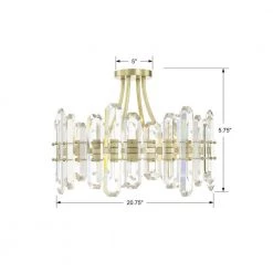 Bolton 20.75 in. 4-Light Aged Brass Flush Mount by Crystorama -Crystorama popular store aged brass crystorama flush mount lights bol 8884 ag 44 1000