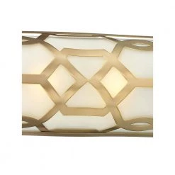 Jennings 28 Watts 1-Light Aged Brass Integrated LED Vanity Light by Crystorama -Crystorama popular store aged brass crystorama vanity lighting 2264 ag led 4f 1000