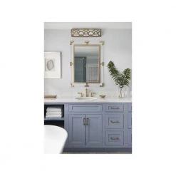 Jennings 28 Watts 1-Light Aged Brass Integrated LED Vanity Light by Crystorama -Crystorama popular store aged brass crystorama vanity lighting 2264 ag led 76 1000