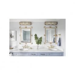 Jennings 28 Watts 1-Light Aged Brass Integrated LED Vanity Light by Crystorama -Crystorama popular store aged brass crystorama vanity lighting 2264 ag led fa 1000