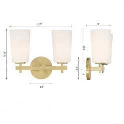 Colton 2-Light Aged Brass Wall Sconce by Crystorama -Crystorama popular store aged brass crystorama vanity lighting col 102 ag 44 1000