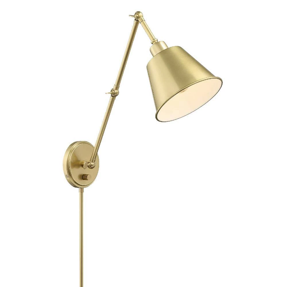 Mitchell 1-Light Aged Brass Sconce by Crystorama 6 Mitchell 1-Light Aged Brass Sconce by Crystorama - Image 4