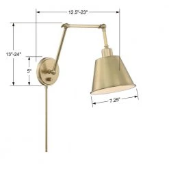 Mitchell 1-Light Aged Brass Sconce by Crystorama 13 Mitchell 1-Light Aged Brass Sconce by Crystorama -Crystorama popular store aged brass crystorama vanity lighting mit a8021 ag fa 1000