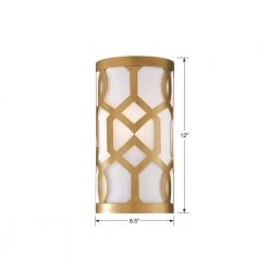 Jennings 1-Light Aged Brass Sconce by Crystorama -Crystorama popular store aged brass crystorama wall sconces 2262 ag 4f 1000