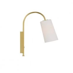 Alexa 1-Light Aged Brass Wall Mount by Crystorama