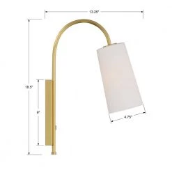 Alexa 1-Light Aged Brass Wall Mount by Crystorama -Crystorama popular store aged brass crystorama wall sconces alx 4501 ag 76 1000