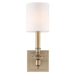 Lloyd 1-Light Aged Brass Sconce by Crystorama