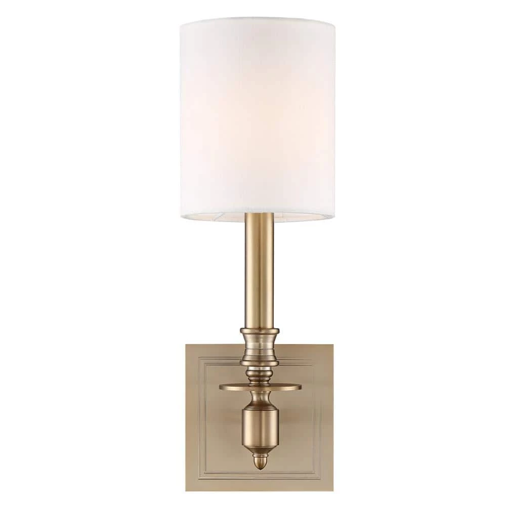 Lloyd 1-Light Aged Brass Sconce by Crystorama 3 Lloyd 1-Light Aged Brass Sconce by Crystorama