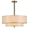 Luxo 5-Light Antique Brass Shaded Chandelier with Silk Shade by Crystorama -Crystorama popular store antique brass crystorama chandeliers 9507 ab 64 1000
