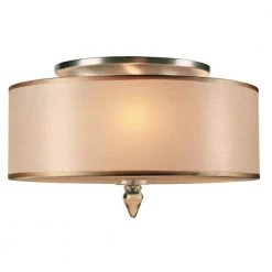 Luxor 14 in 3-Light Antique Brass Flush Mount by Crystorama