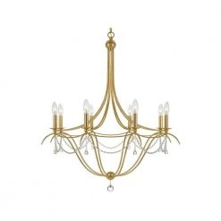 Metro 8-Light Antique Gold Crystal Chandelier by Crystorama -Crystorama popular store antique gold crystorama chandeliers 428 ga fa 1000