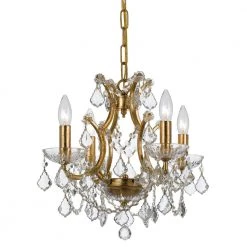 Filmore 4-Light Crystal Gold Mini Chandelier by Crystorama