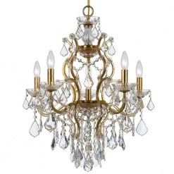 Filmore 6-Light Antique Gold Crystal Chandelier by Crystorama