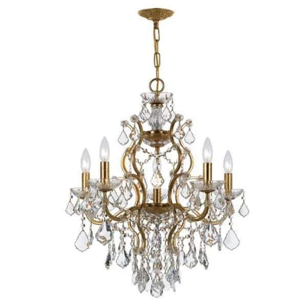 Filmore 6-Light Antique Gold Crystal Chandelier by Crystorama 4 Filmore 6-Light Antique Gold Crystal Chandelier by Crystorama - Image 2