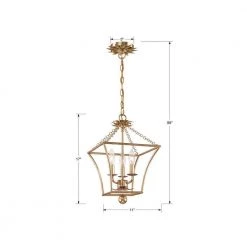 Broche 3-Light Antique Gold Chandelier by Crystorama -Crystorama popular store antique gold crystorama chandeliers 514 ga 76 1000