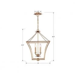 Broche 4-Light Antique Gold Chandelier by Crystorama -Crystorama popular store antique gold crystorama chandeliers 516 ga 76 1000