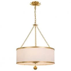 Broche 6-Light Antique Gold Chandelier by Crystorama