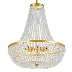 Rylee 8-Light Antique Gold Beaded Chandelier by Crystorama