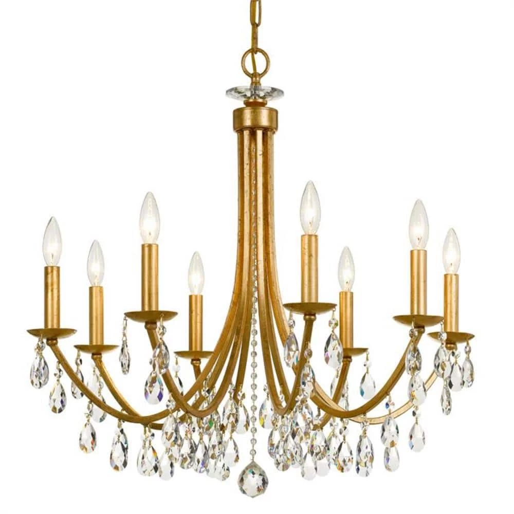Bridgehampton 8-Light Antique Gold Crystal Chandelier by Crystorama 3 Bridgehampton 8-Light Antique Gold Crystal Chandelier by Crystorama
