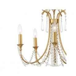 Arcadia 5-Light Antique Gold Crystal Chandelier by Crystorama -Crystorama popular store antique gold crystorama chandeliers arc 1905 ga cl mwp 4f 1000