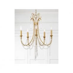 Arcadia 5-Light Antique Gold Crystal Chandelier by Crystorama -Crystorama popular store antique gold crystorama chandeliers arc 1905 ga cl mwp fa 1000