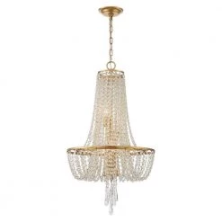 Arcadia 4-Light Antique Gold Crystal Chandelier by Crystorama -Crystorama popular store antique gold crystorama chandeliers arc 1907 ga cl mwp 1f 1000