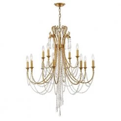 Arcadia 12-Light Antique Gold Crystal Chandelier by Crystorama 14 Arcadia 12-Light Antique Gold Crystal Chandelier by Crystorama -Crystorama popular store antique gold crystorama chandeliers arc 1909 ga cl mwp fa 1000