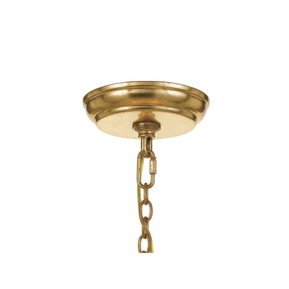 Duval 3-Light Antique Gold Cage Chandelier by Crystorama 6 Duval 3-Light Antique Gold Cage Chandelier by Crystorama - Image 4