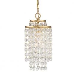 Gabrielle 1-Light Antique Gold Chandelier by Crystorama