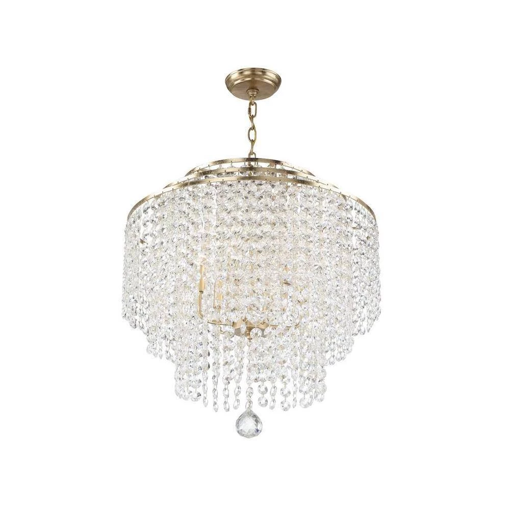 Gabrielle 6-Light Antique Gold Chandelier by Crystorama 6 Gabrielle 6-Light Antique Gold Chandelier by Crystorama - Image 4