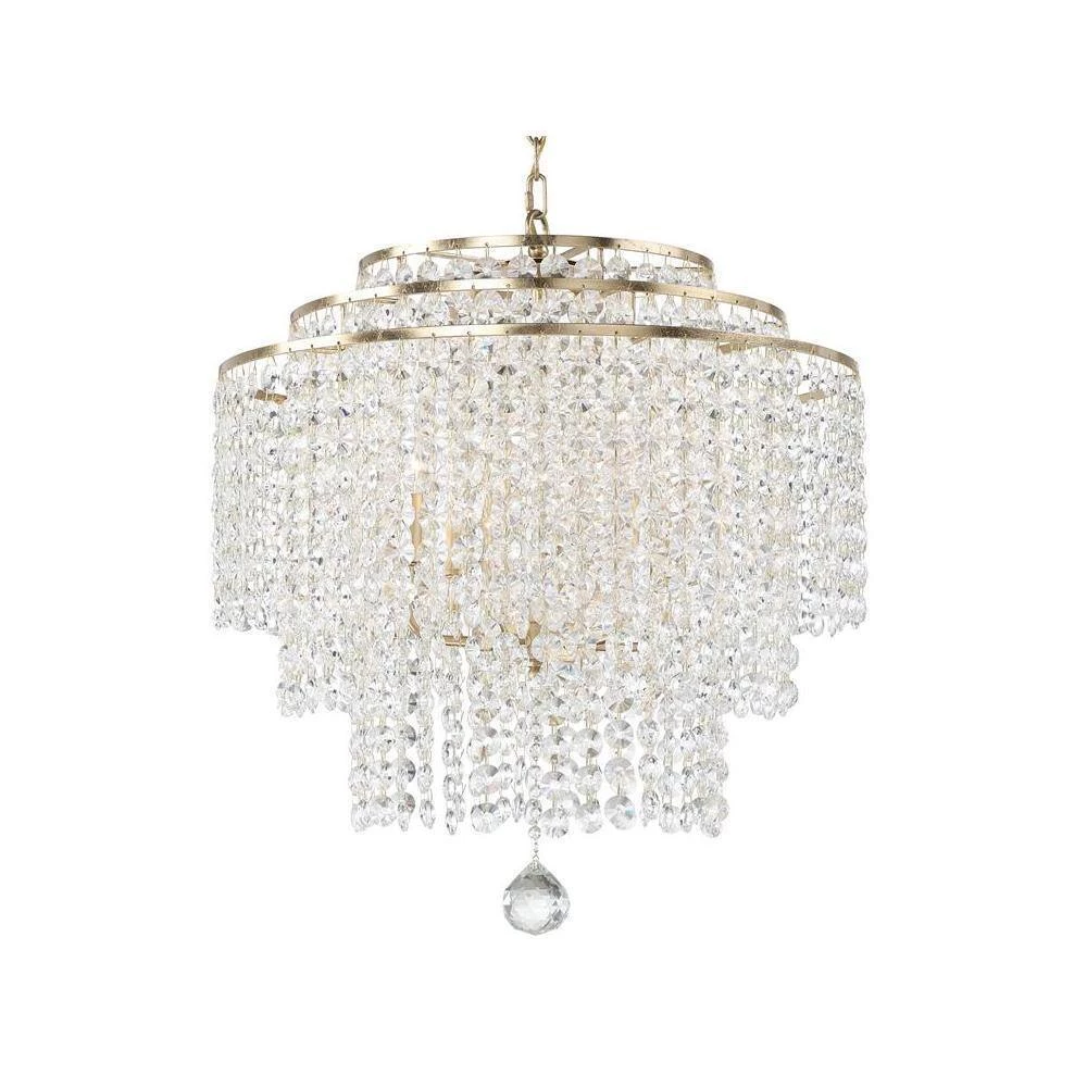 Gabrielle 6-Light Antique Gold Chandelier by Crystorama 5 Gabrielle 6-Light Antique Gold Chandelier by Crystorama - Image 3