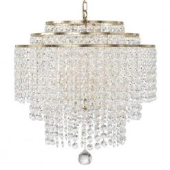 Gabrielle 6-Light Antique Gold Chandelier by Crystorama