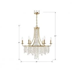 Gabrielle 6-Light Antique Gold Chandelier by Crystorama -Crystorama popular store antique gold crystorama chandeliers gab b7306 ga fa 1000