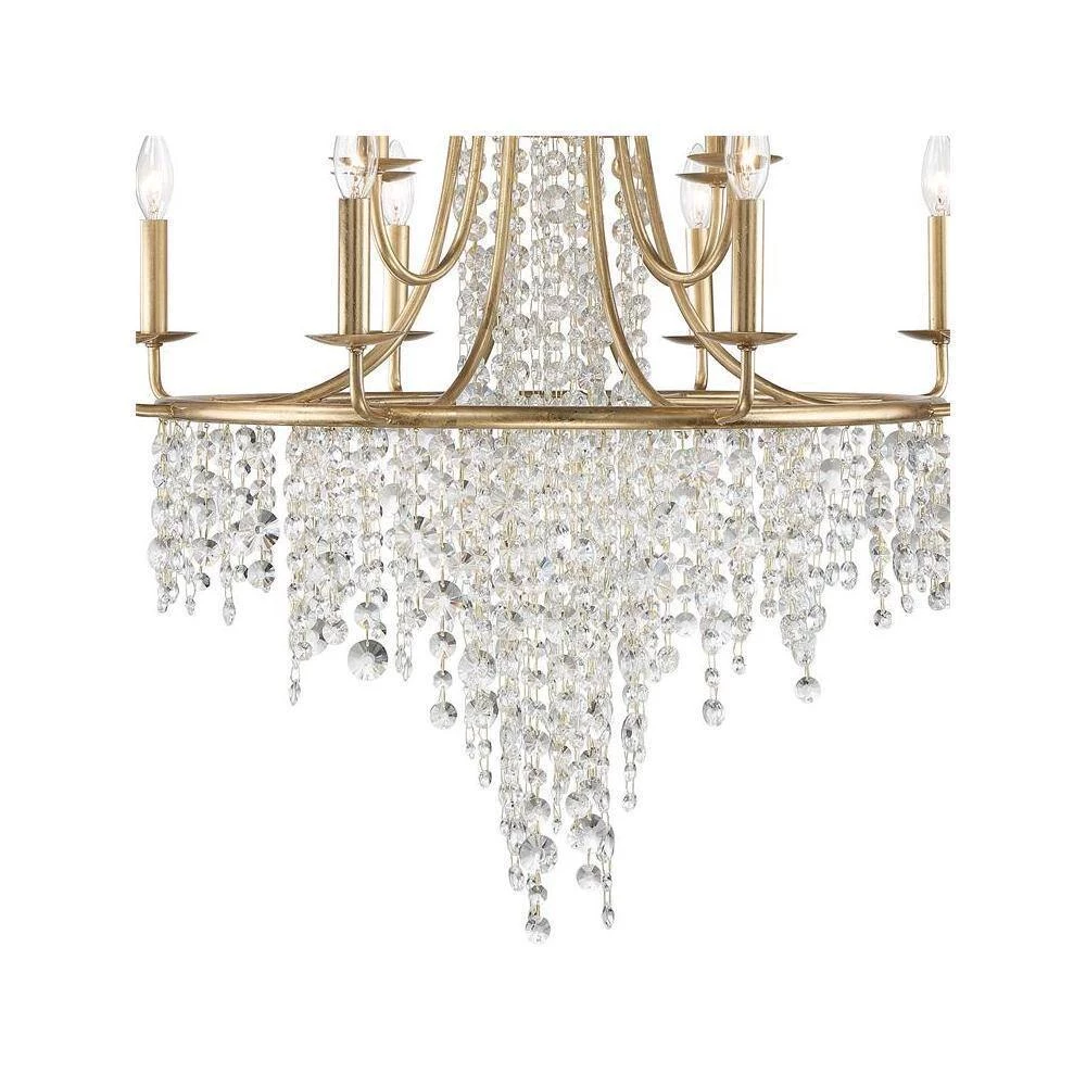 Gabrielle 12-Light Antique Gold Chandelier by Crystorama 6 Gabrielle 12-Light Antique Gold Chandelier by Crystorama - Image 4
