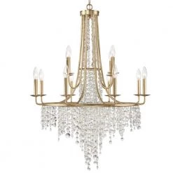 Gabrielle 12-Light Antique Gold Chandelier by Crystorama