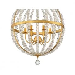 Roxy 6-Light Antique Gold Cage Chandelier by Crystorama -Crystorama popular store antique gold crystorama chandeliers rox a9006 ga 4f 1000