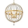 Roxy 6-Light Antique Gold Cage Chandelier by Crystorama