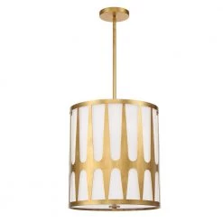 Royston 4-Light Antique Gold Pendant by Crystorama
