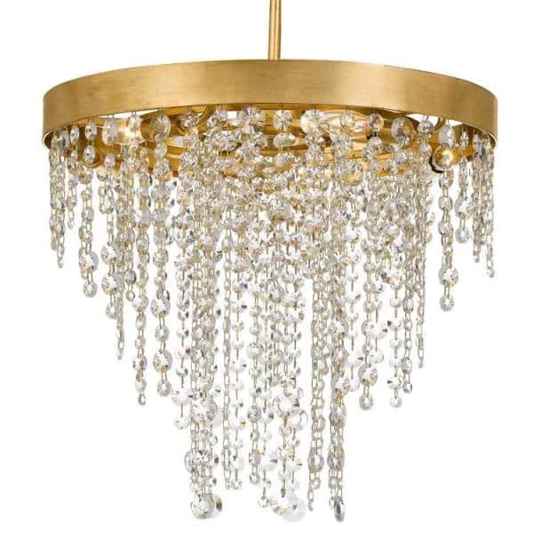 Winham 5-Light Antique Gold Crystal Chandelier by Crystorama 4 Winham 5-Light Antique Gold Crystal Chandelier by Crystorama - Image 2