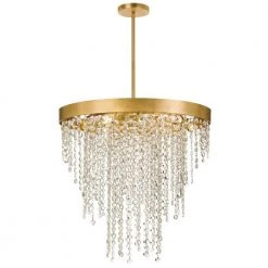 Winham 6-Light Antique Gold Crystal Chandelier by Crystorama