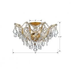 Filmore 19 in. 5-Light Antique Gold Semi-Flush Mount by Crystorama 11 Filmore 19 in. 5-Light Antique Gold Semi-Flush Mount by Crystorama -Crystorama popular store antique gold crystorama flush mount lights 4457 ga cl s 44 1000